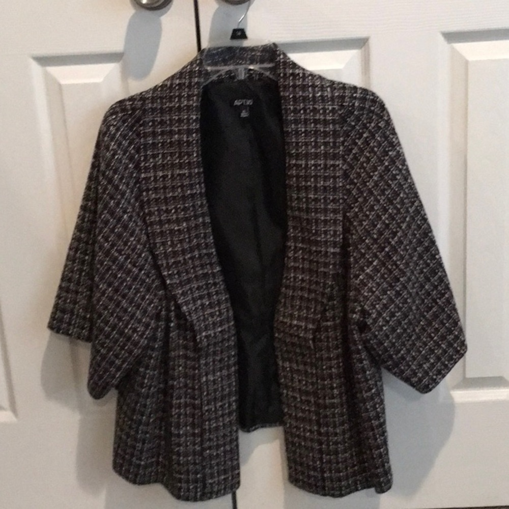 Black and white suit jacket